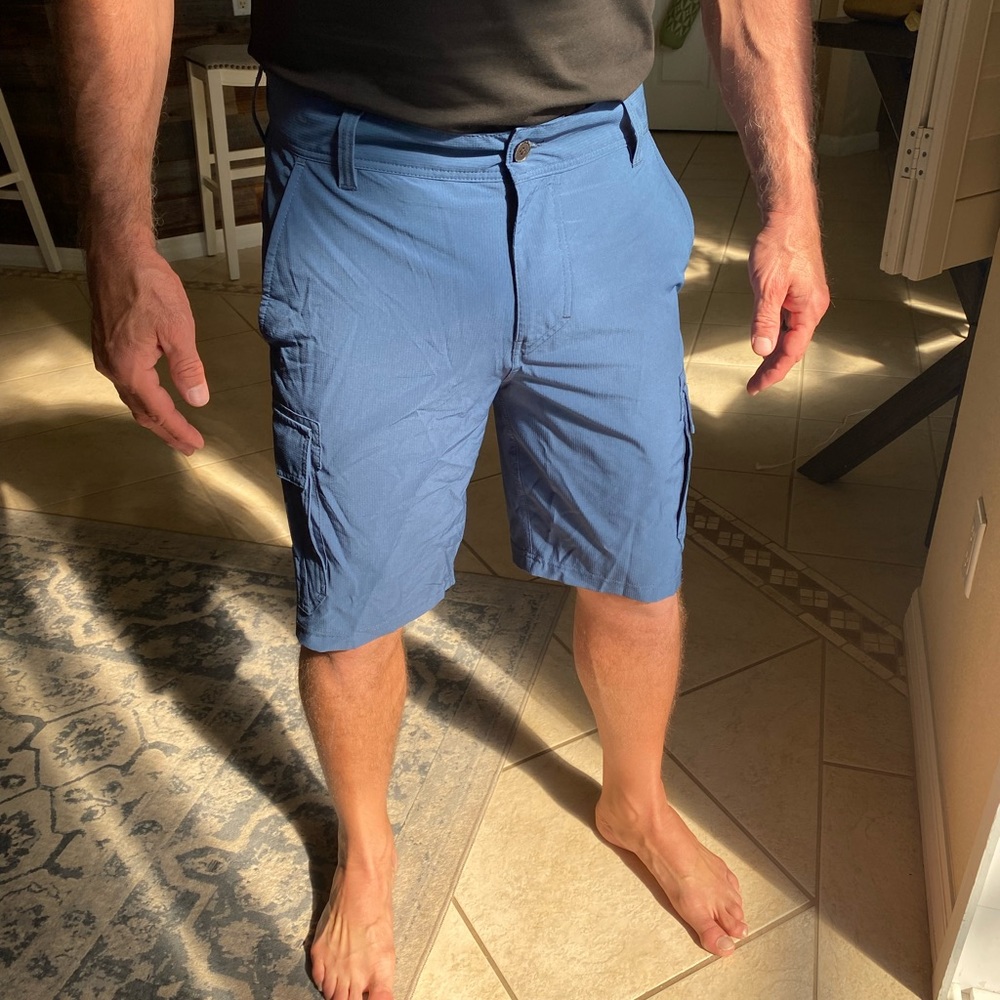 Affliction Men's Blue Cargo Shorts